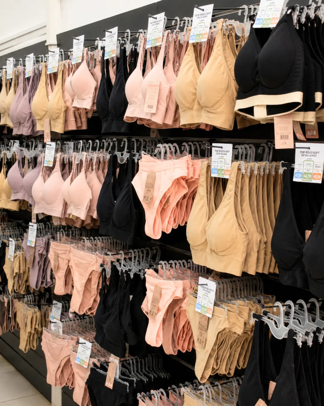 Corredor de conjuntos de lingerie para revenda